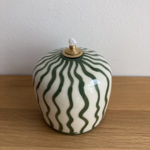 Mini-lampe à huile zig zag verts
