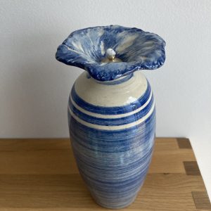 Lampe à huile bleue