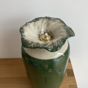Lampe à huile fleur verte