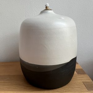 Lampe à huile blanche & noire